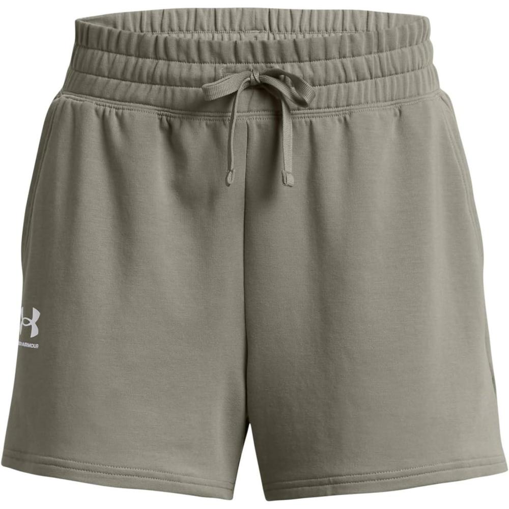 image:imageUnder Armour Womens Rival Terry Shorts504 Grove Green White