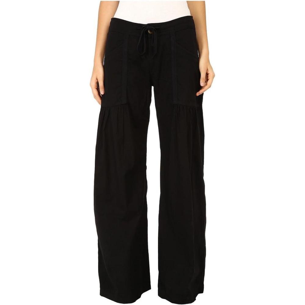 image:imageXCVI Womens Willow Wide Leg Stretch Poplin PantsBlack
