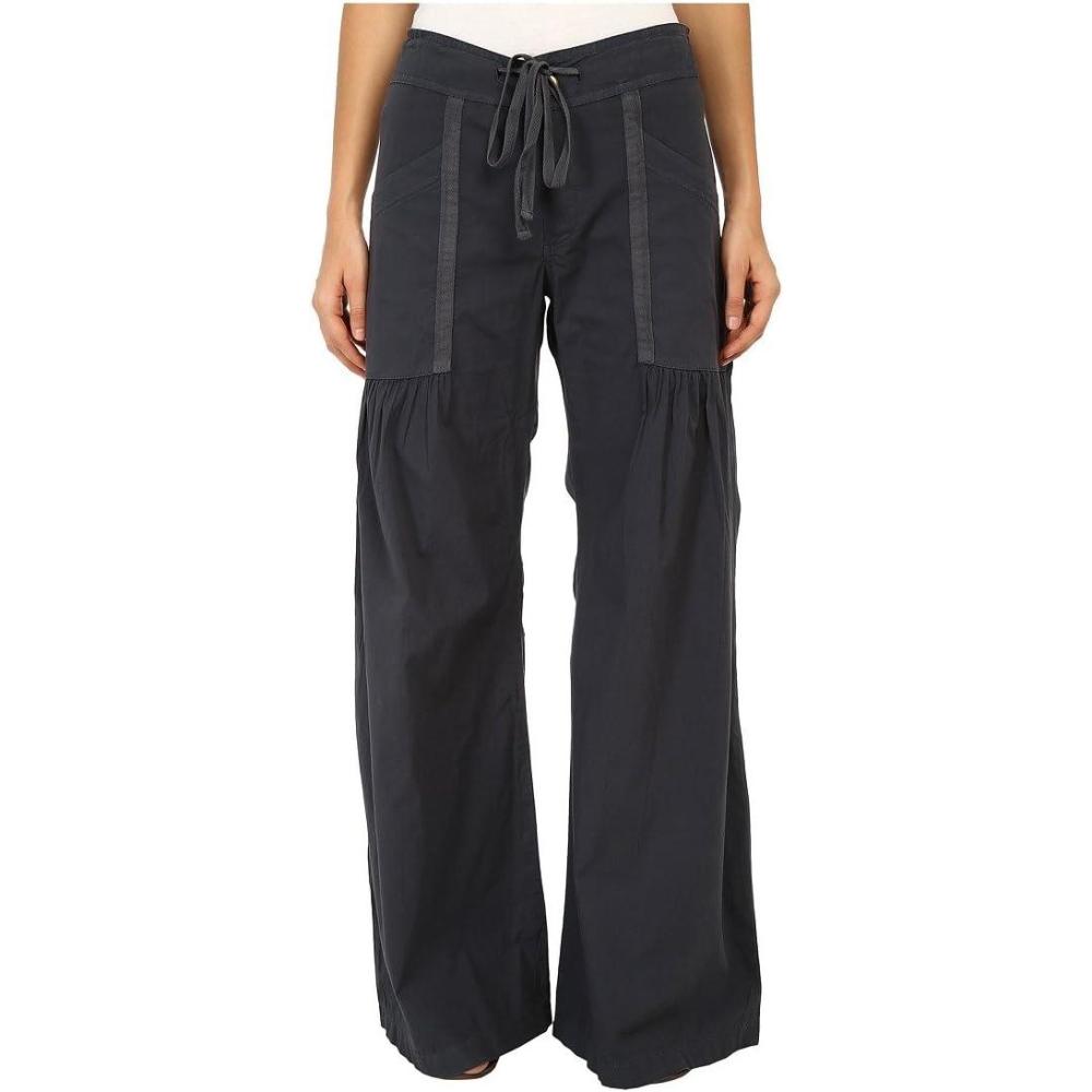 image:imageXCVI Womens Willow Wide Leg Stretch Poplin PantsCharcoal