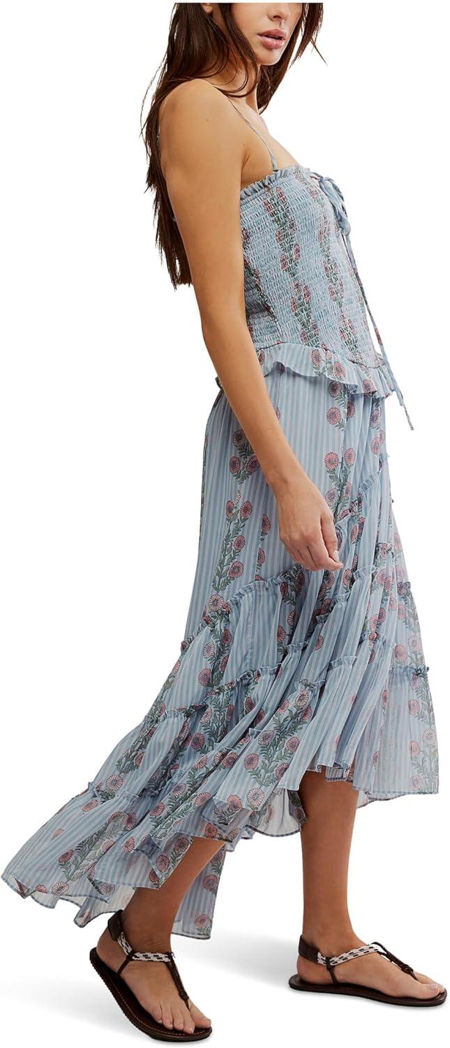 image:imageFree People Womens Alejandra Midi DressSoft Blue Combo