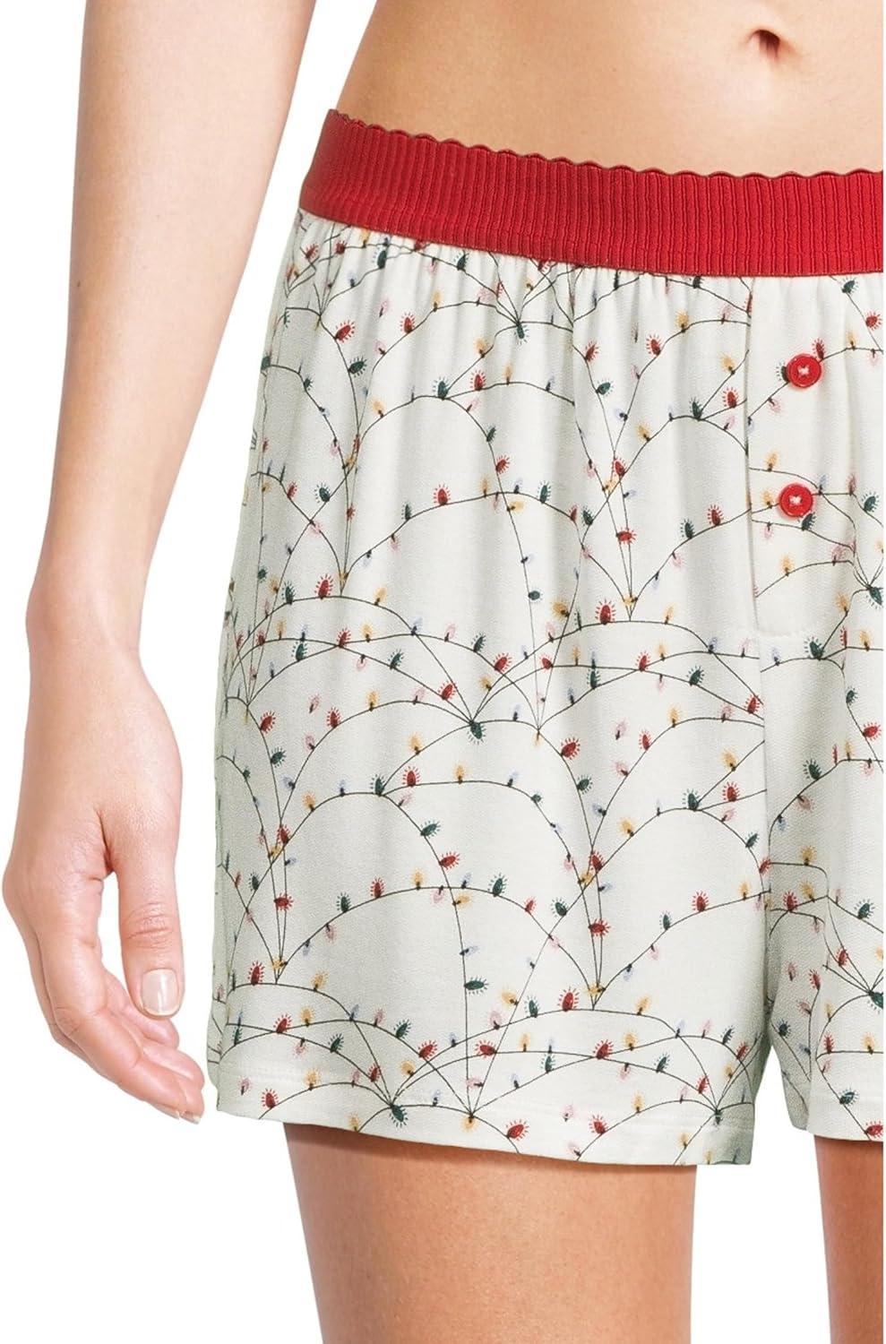 image:imageHoneydew Intimates womens Sugar Sweetheart Long Sleeve Shortie SetHoliday Lights