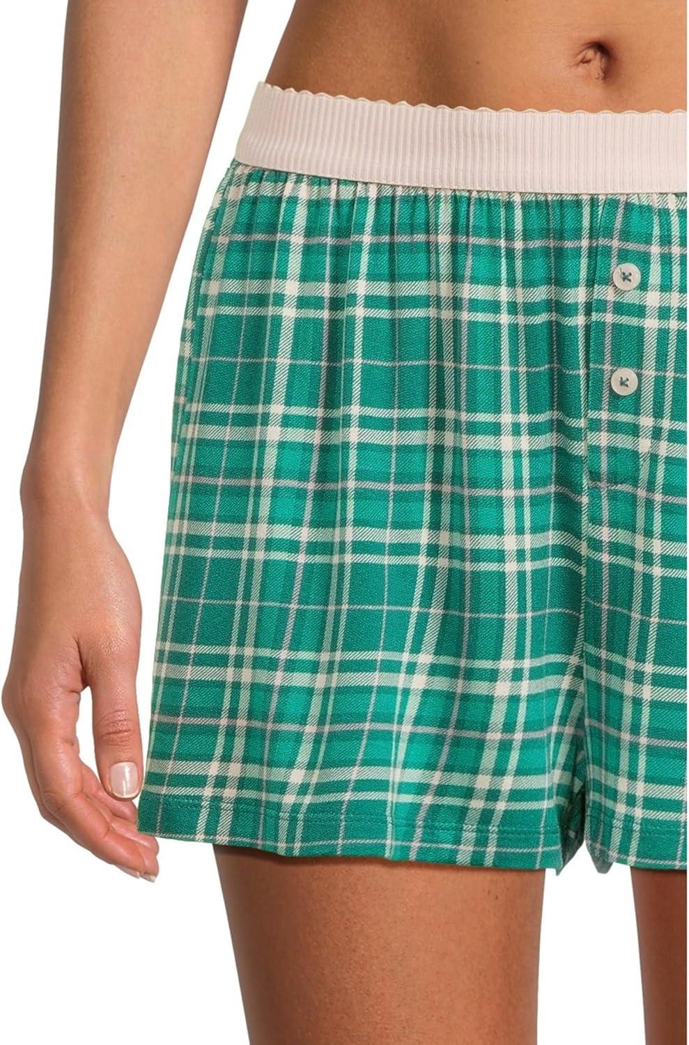image:imageHoneydew Intimates womens Sugar Sweetheart Long Sleeve Shortie SetMistletoe Plaid