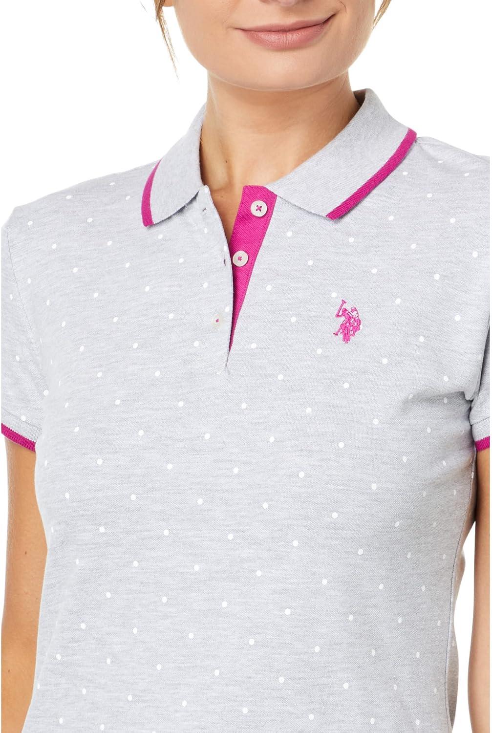 image:imagePolka Dot Polo ShirtLight Grey Heather