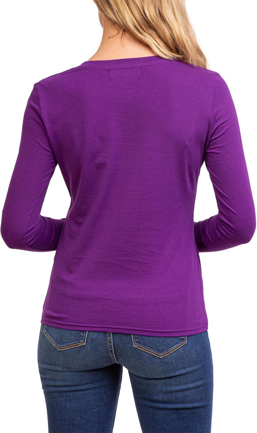 image:imageUS POLO ASSN USPA Long Sleeve VNeck TeeKingston Purple