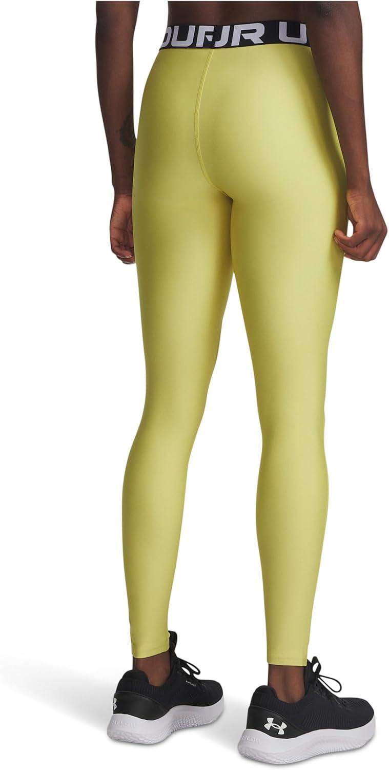 image:imageUnder Armour Womens HeatGear Authentics LeggingsYellow ShadeWhite