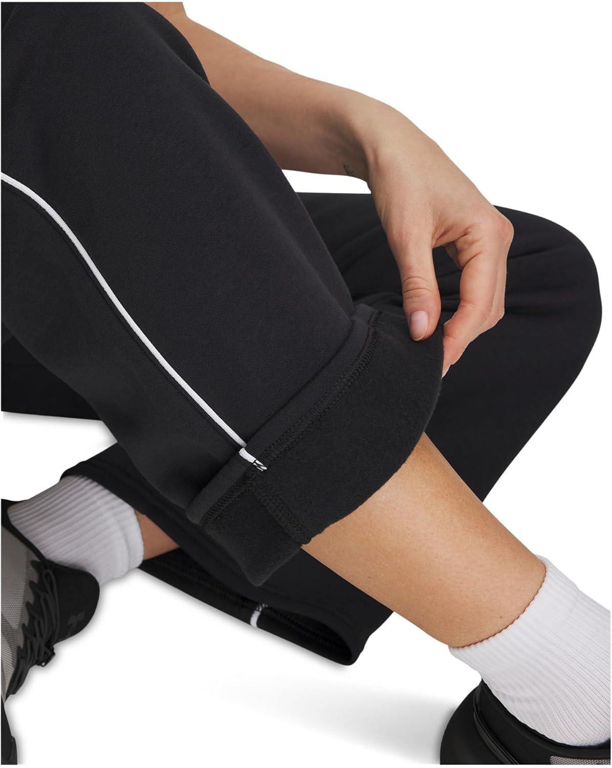 image:imageUnder Armour Womens Rival Fleece Piped PantsBlackWhite