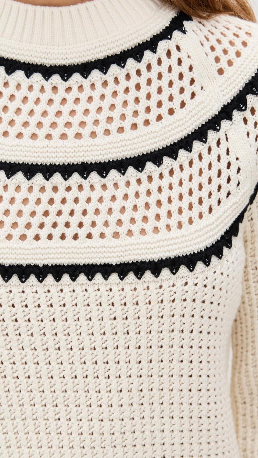 image:imageVarley Womens Padbury Pointelle Knit SweaterEgret