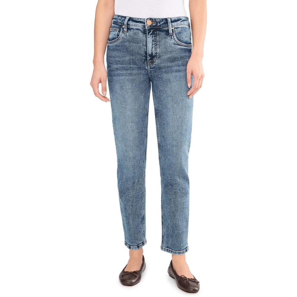image:imageKUT from The Kloth Womens Rachael High Rise Fab Ab Mom Jean Regular HemRadiant 1