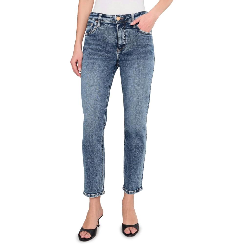 image:imageKUT from The Kloth Womens Rachael High Rise Fab Ab Mom Jean Regular HemRadiant