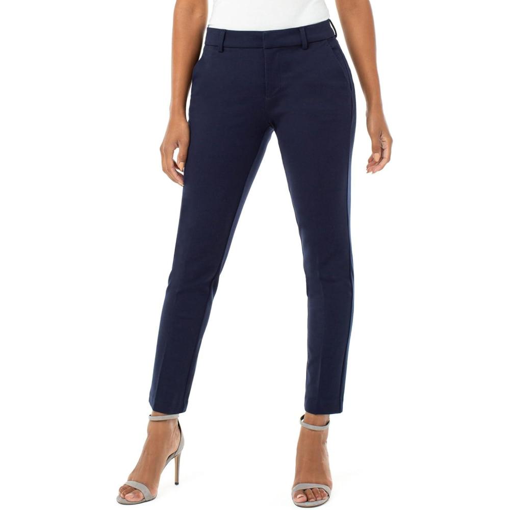 image:imageLiverpool Kelsey Knit Trousers 31 in BlackCadet Blue