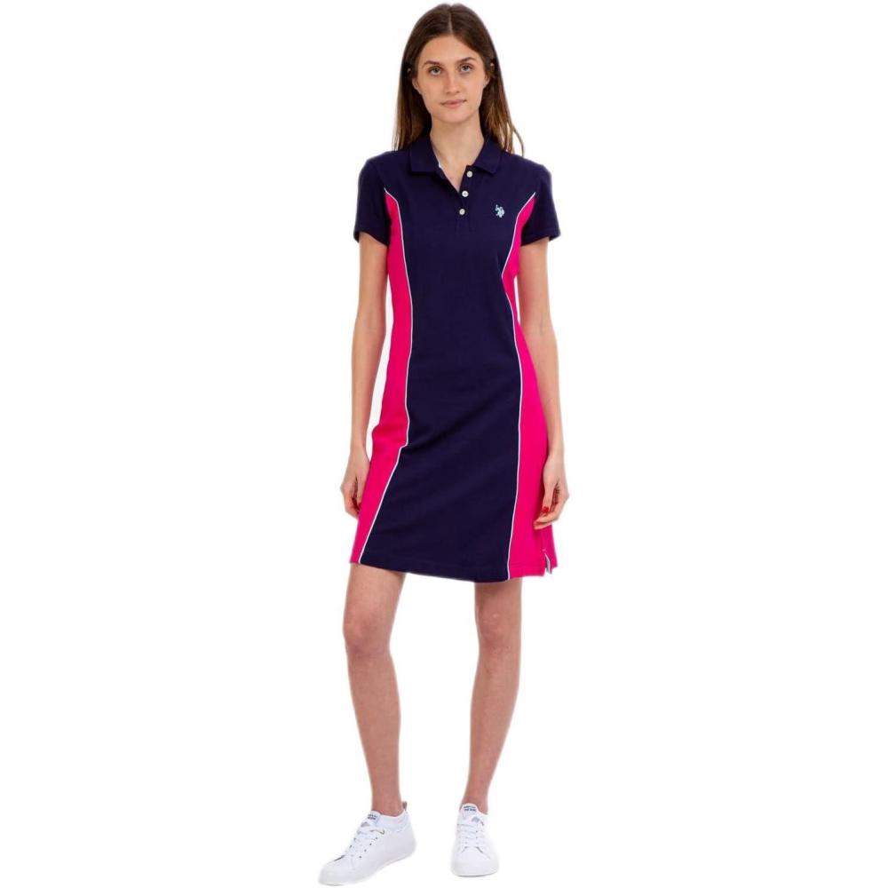 image:imagePolo Dress with Colorblock Side Panels by US Polo AssnEvening Blue