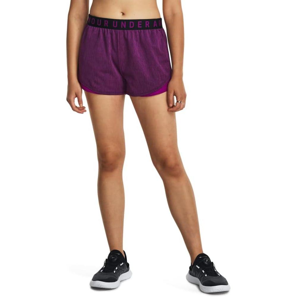 image:imageUnder Armour Womens Play Up Twist Shorts 30007 Black  Mystic Magenta  Mystic Magenta