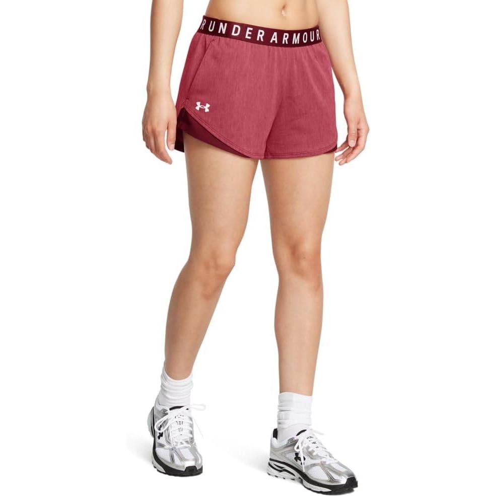 image:imageUnder Armour Womens Play Up Twist Shorts 30625 Cardinal  Cardinal  White