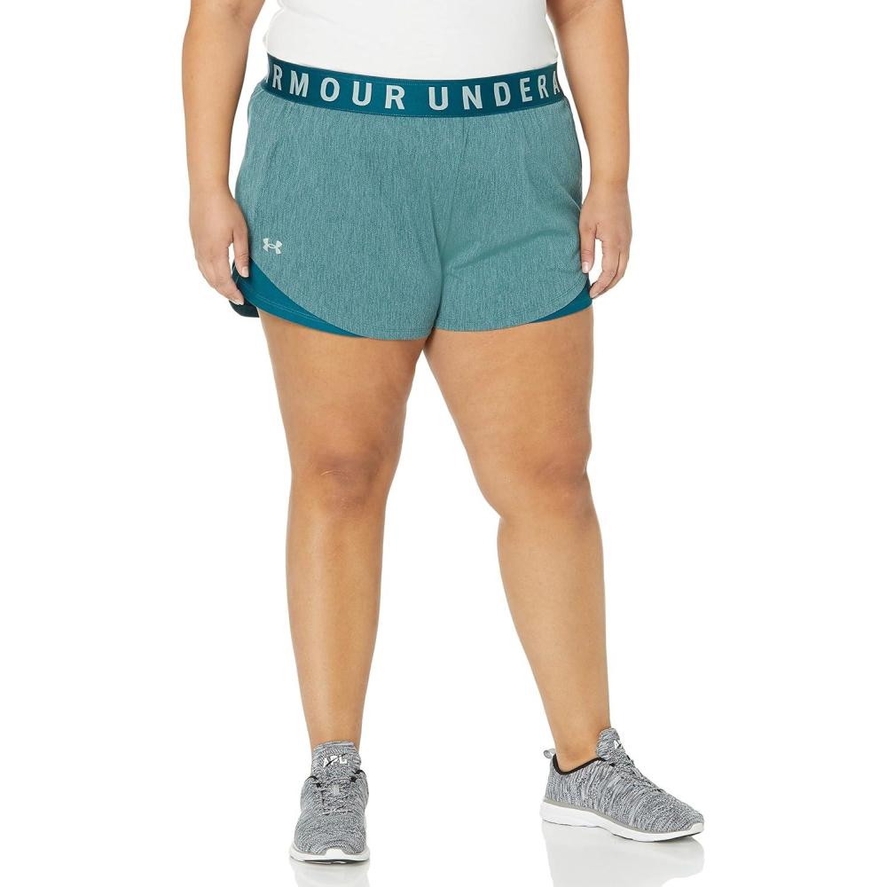 image:imageUnder Armour Womens Play Up Twist Shorts 30716 Tourmaline Teal  Opal Green  Opal Green