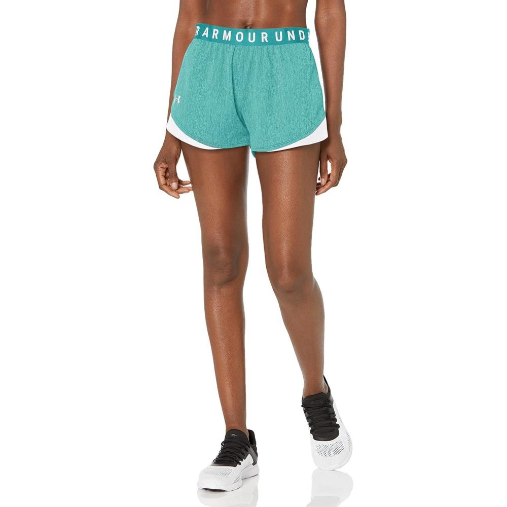 image:imageUnder Armour Womens Play Up Twist Shorts 30722 Coastal Teal  Coastal Teal  White