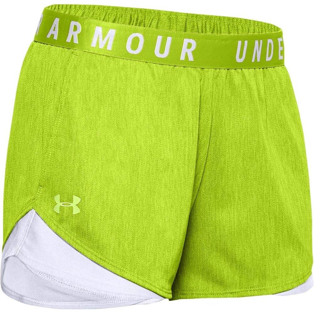 image:imageUnder Armour Womens Play Up Twist Shorts 30Green Citrine 394Lime Fizz