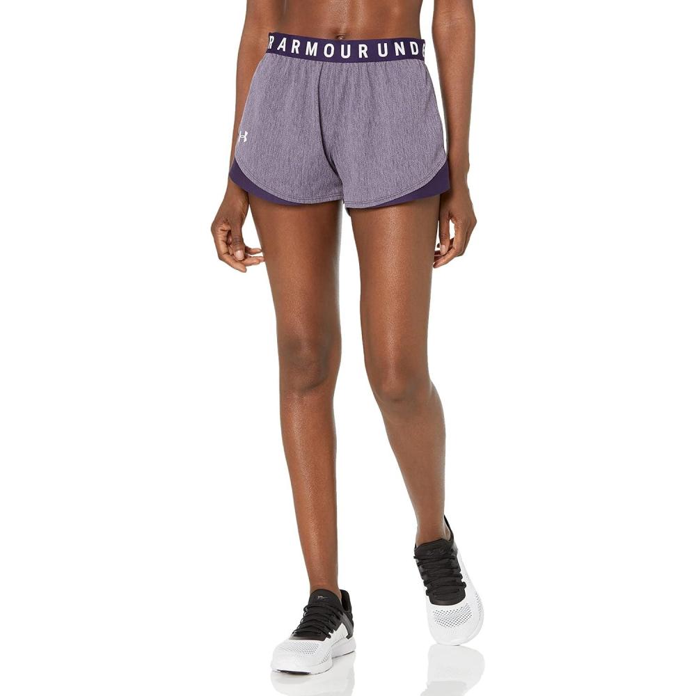 image:imageUnder Armour Womens Play Up Twist Shorts 30Purple Switch 570White
