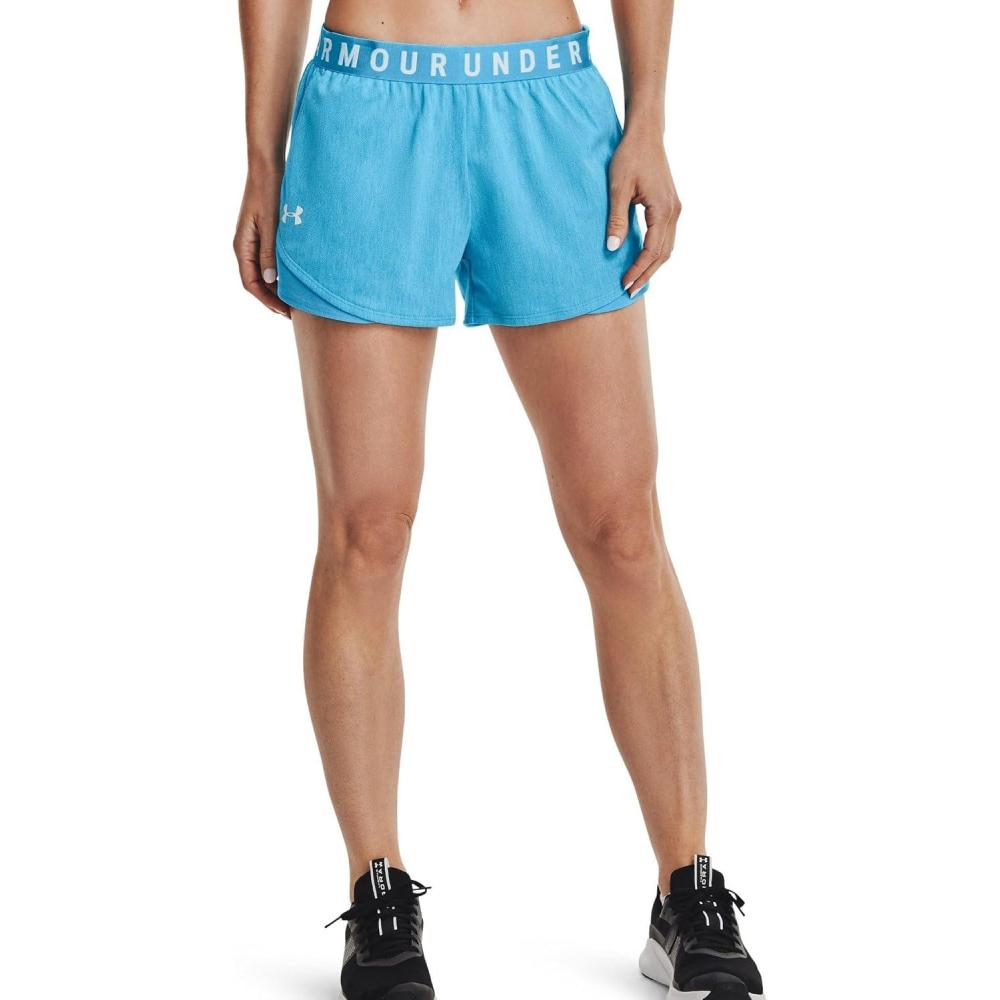 image:imageUnder Armour Womens Play Up Twist Shorts 30Radar Blue 422White