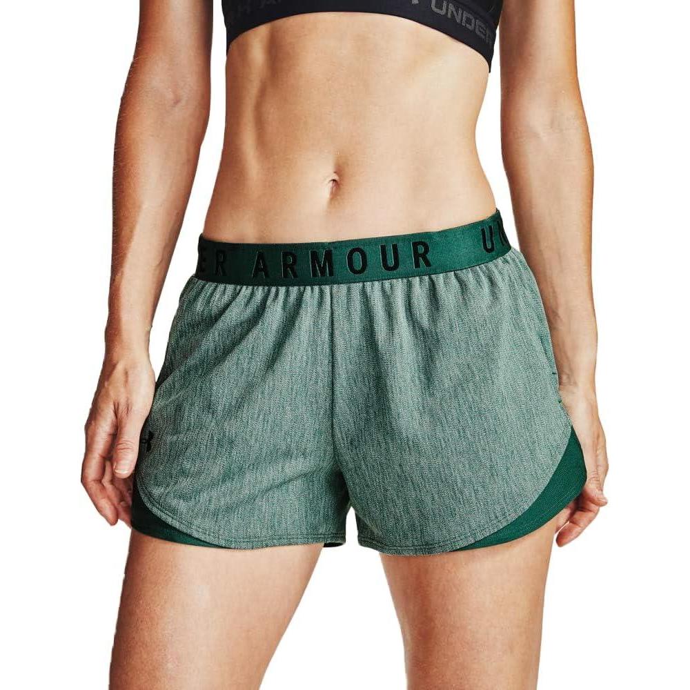 image:imageUnder Armour Womens Play Up Twist Shorts 30Saxon Green 386Black