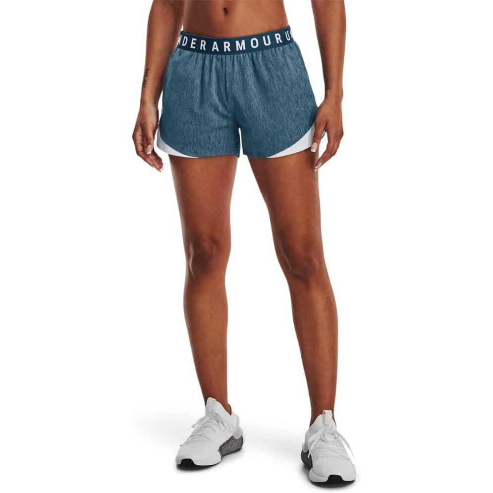 image:imageUnder Armour Womens Play Up Twist Shorts 30Static BlueWhiteWhite