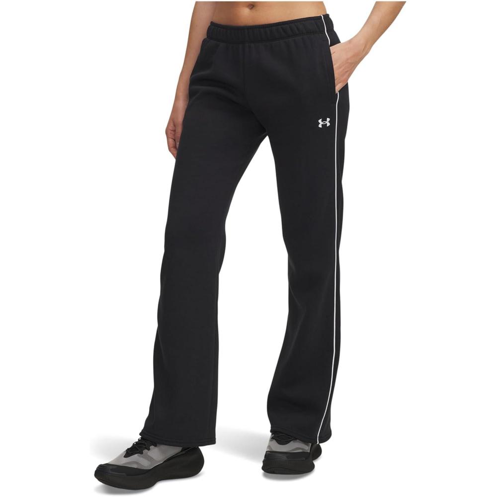 image:imageUnder Armour Womens Rival Fleece Piped PantsBlackWhite