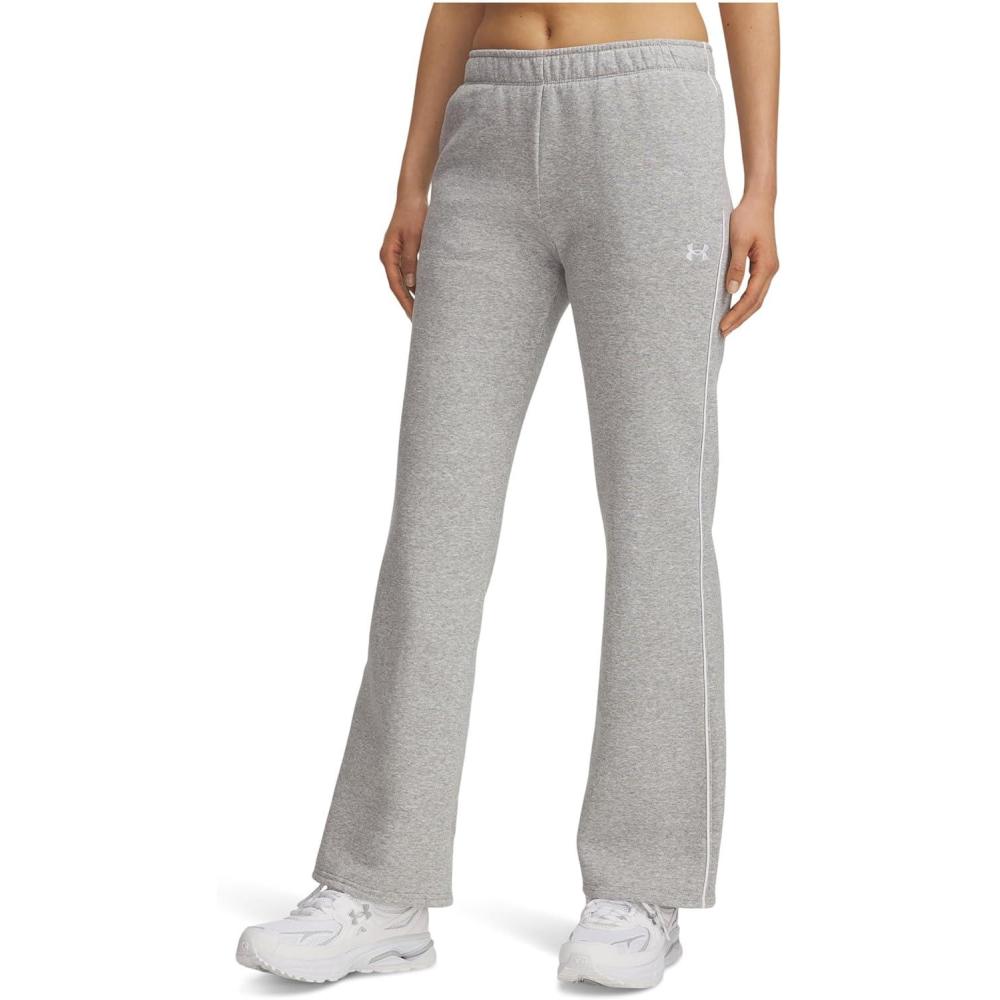 image:imageUnder Armour Womens Rival Fleece Piped PantsMod Gray Light HeatherWhite