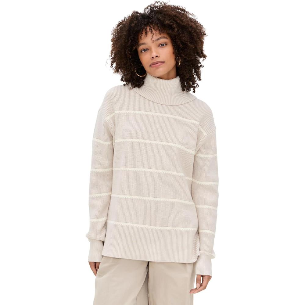 image:imageVarley Womens Hamish Stitch Knit SweaterSilver Birch