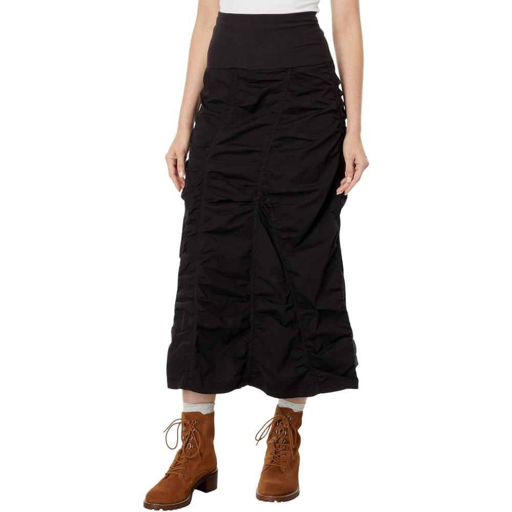 image:imageXCVI Womens Gored Peasant SkirtBlack