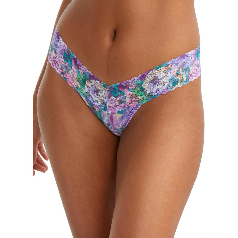 image:imagehanky panky womens Signature Lace Printed Low Rise ThongBathe in Petals