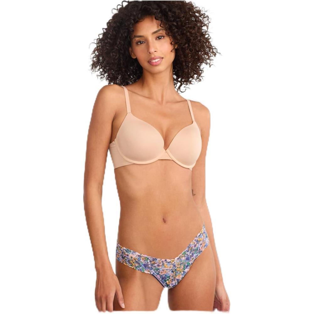 image:imagehanky panky womens Signature Lace Printed Low Rise ThongDark Peonies