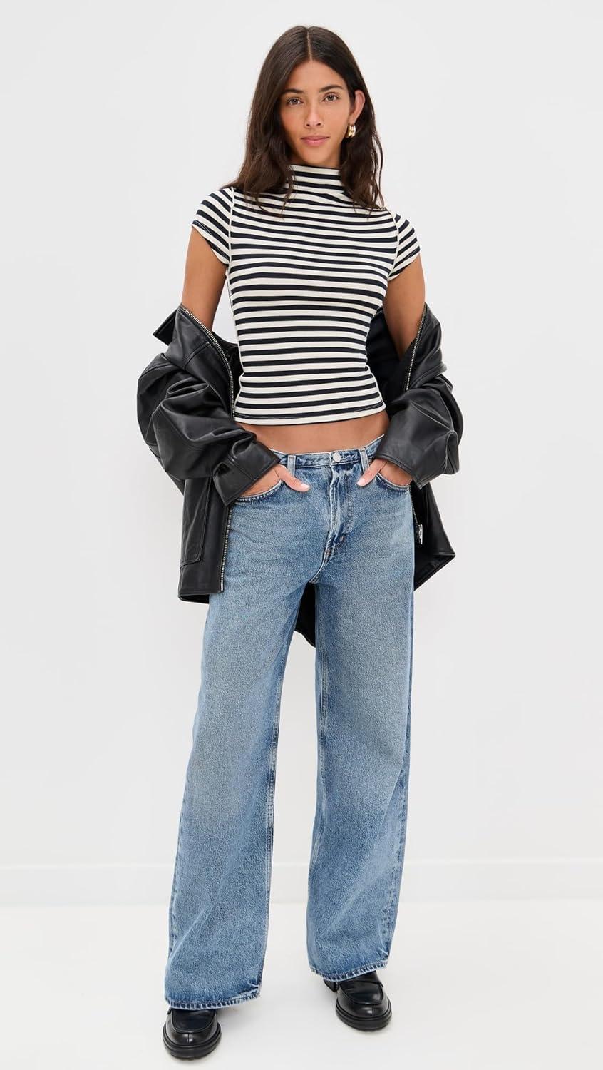 image:imageFree People Womens Lola Stripe TeeBw Stripe