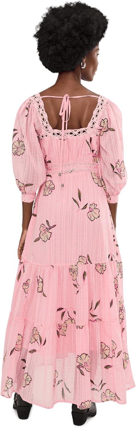image:imageFree People Womens Morning Meadows LongSleeve Maxi DressBlushing Pink Combo