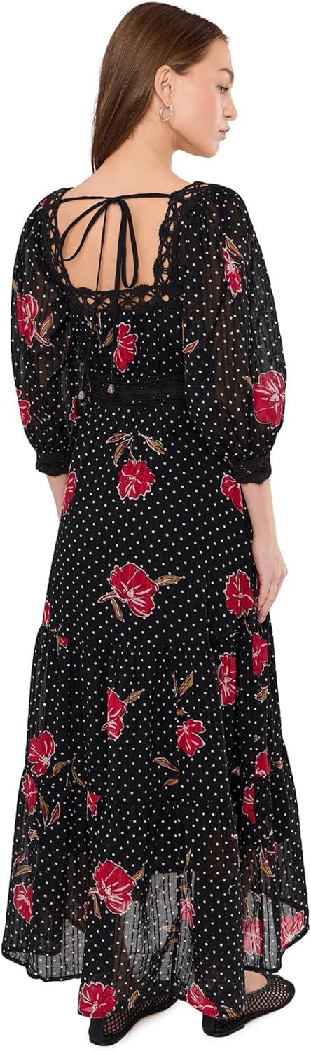 image:imageFree People Womens Morning Meadows LongSleeve Maxi DressRed Pop Combo