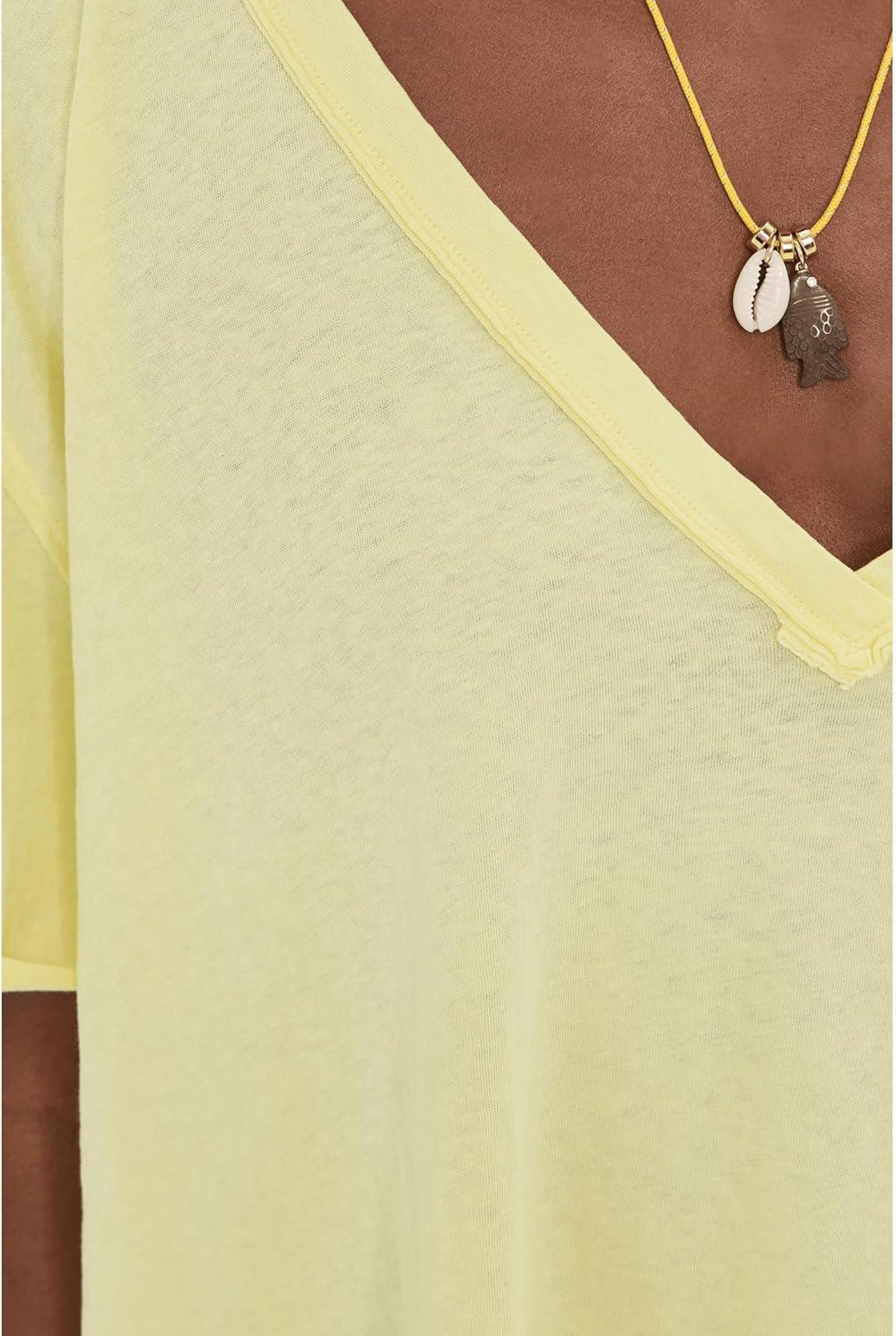 image:imageFree People Womens Nina Tee V Lemon Water Small