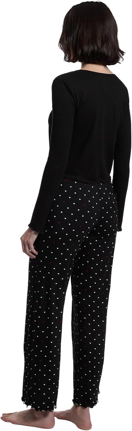 image:imageHoneydew Intimates womens Too Sweet Lounge SetBlack Polka Dot Hearts