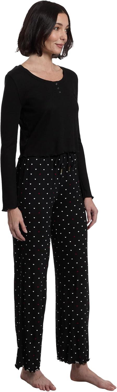 image:imageHoneydew Intimates womens Too Sweet Lounge SetBlack Polka Dot Hearts