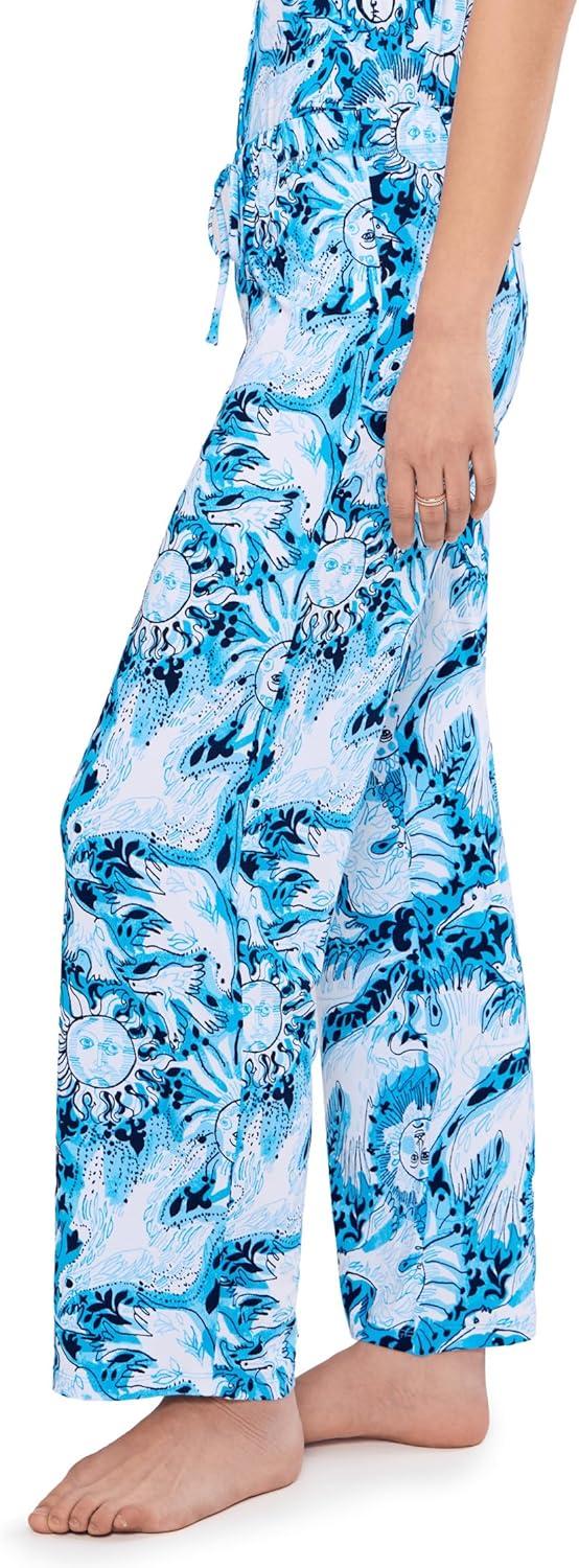 image:imageLilly Pulitzer womens Pj Knit PantsBellevue Blue Lilly Gulls