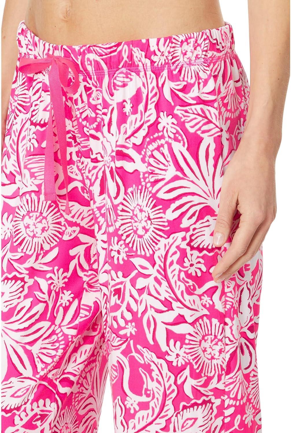 image:imageLilly Pulitzer womens Pj Knit PantsPassion Fruit Pink Absolutely Flamazing