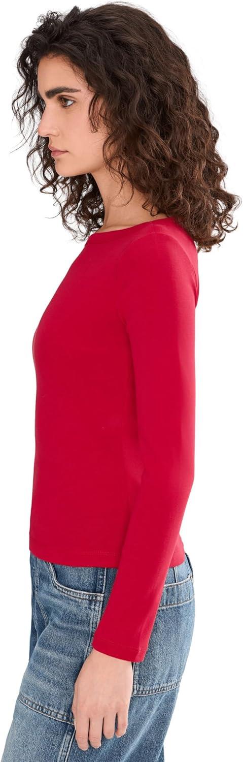 image:imageMadewell Womens The 90s Boatneck Tee in Compact CottonCherry