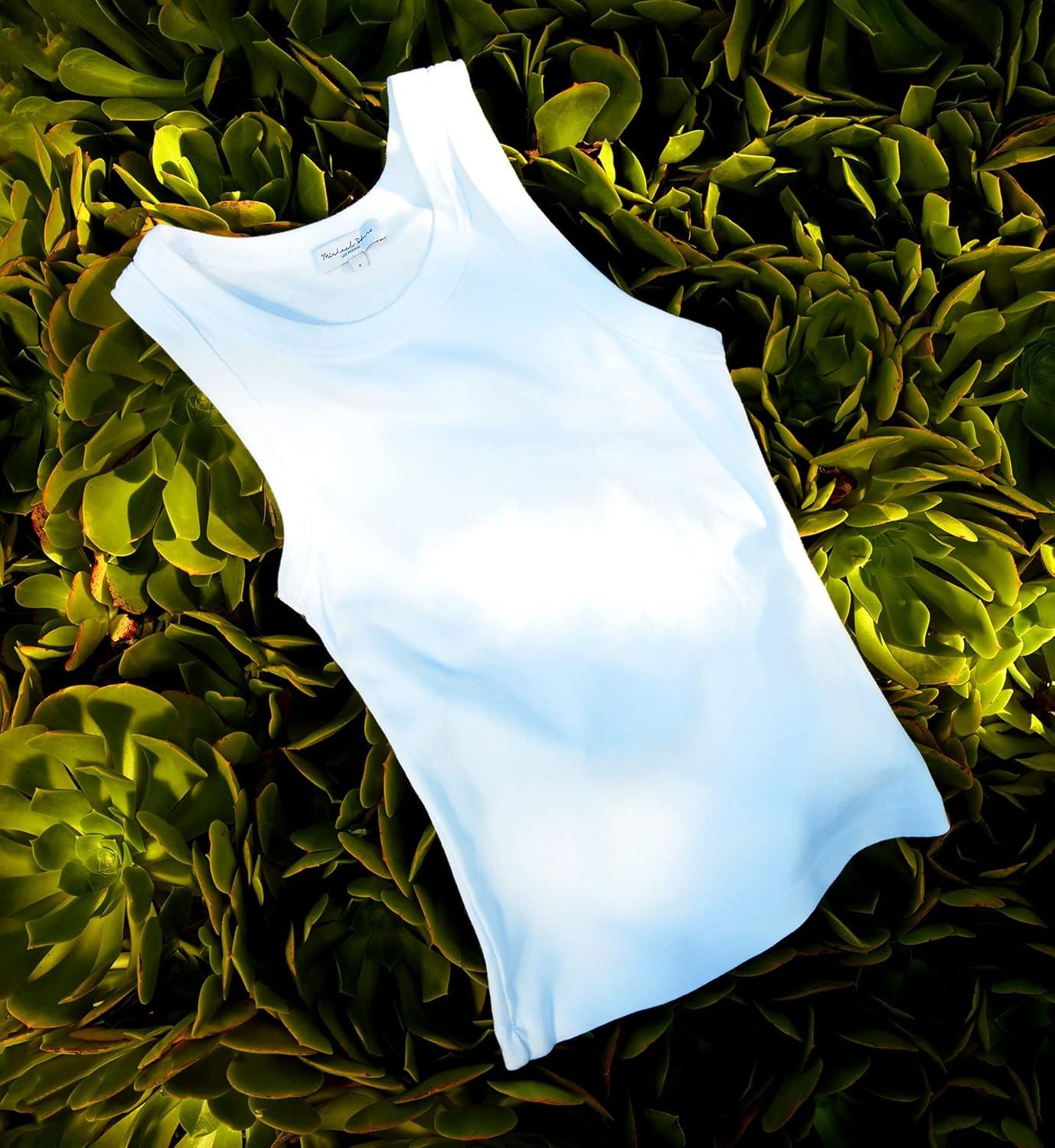 image:imageMichael Stars Womens Paloma Wide Binding Cotton Tank Top Everyday BasicBlack