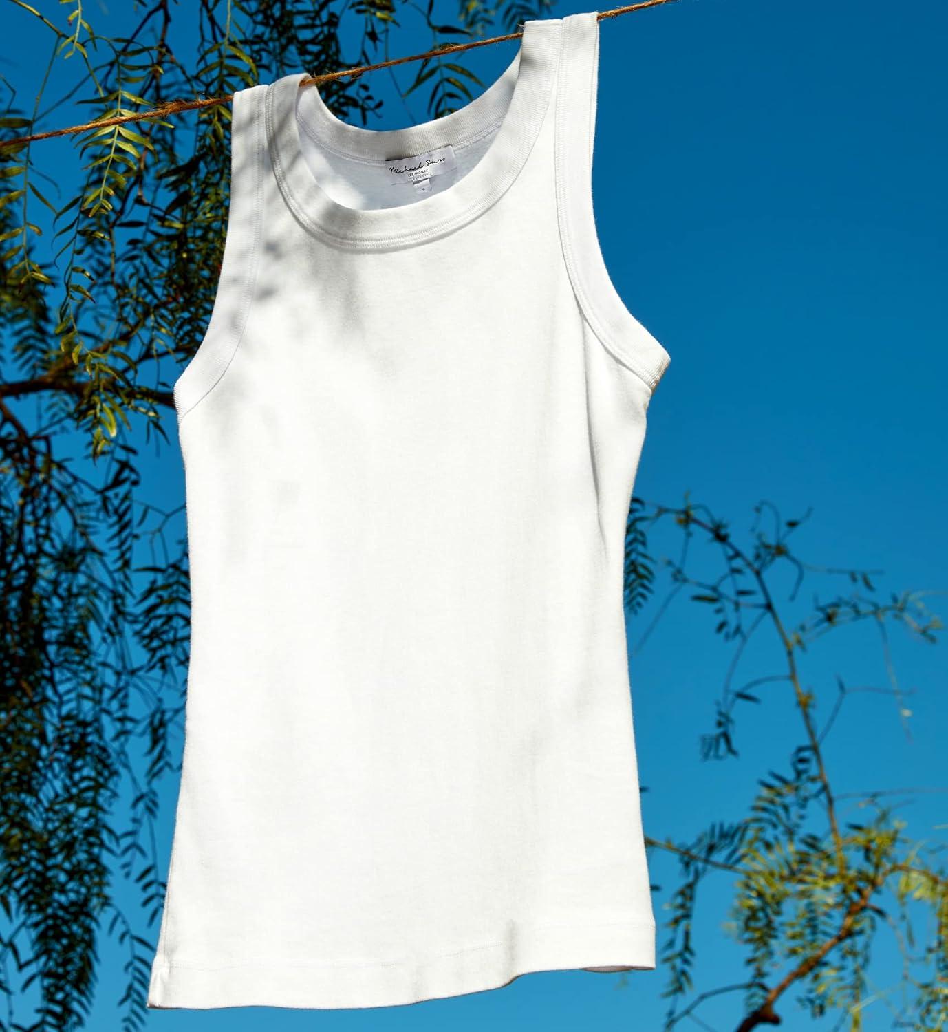 image:imageMichael Stars Womens Paloma Wide Binding Cotton Tank Top Everyday BasicBlack