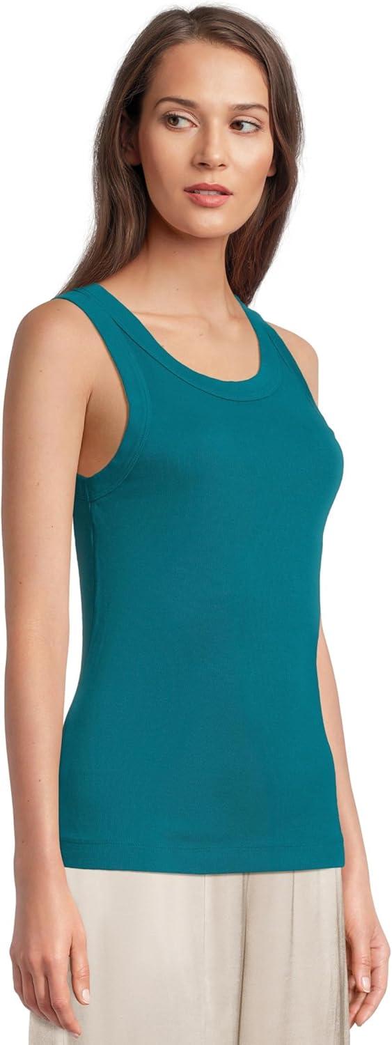 image:imageMichael Stars Womens Paloma Wide Binding Cotton Tank Top Everyday BasicLagoon