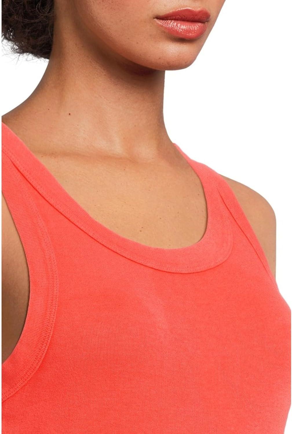 image:imageMichael Stars Womens Paloma Wide Binding Cotton Tank Top Everyday BasicPersimmon