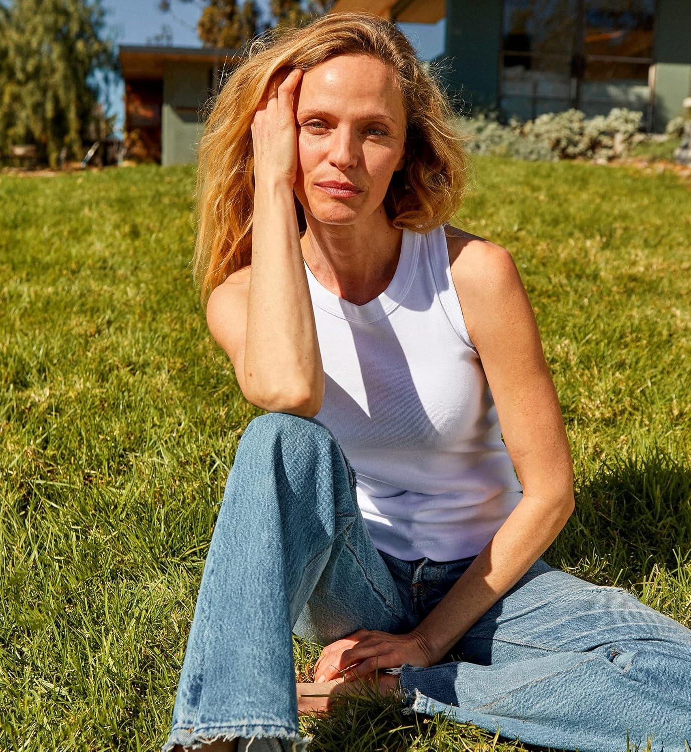 image:imageMichael Stars Womens Paloma Wide Binding Cotton Tank Top Everyday BasicWhite