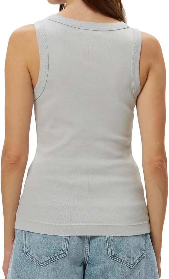 image:imageMichael Stars Womens Paloma Wide Binding Cotton Tank Top Everyday BasicZinc