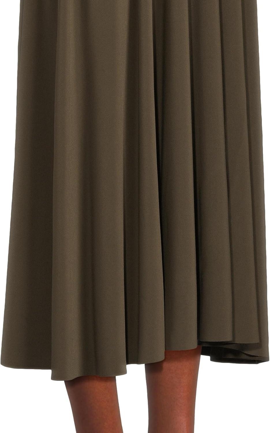 image:imageNorma Kamali Womens Long Sleeve Flared DressBark