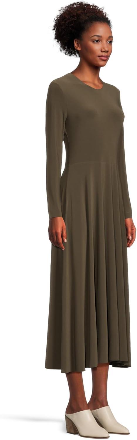 image:imageNorma Kamali Womens Long Sleeve Flared DressBark