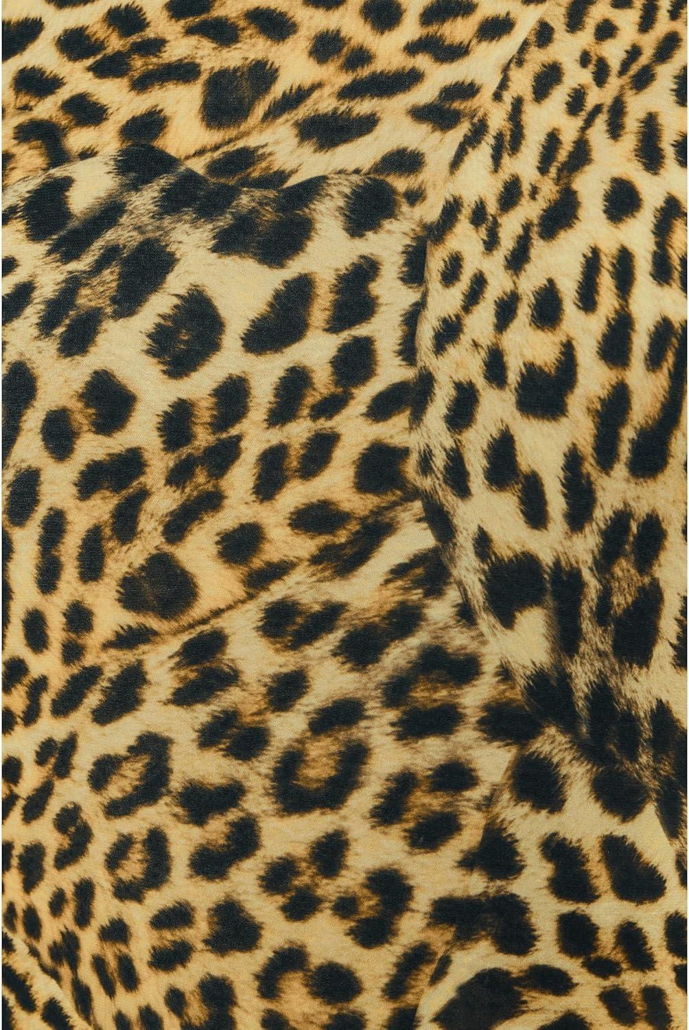 image:imageNorma Kamali Womens Long Sleeve Flared DressCheetah Patch