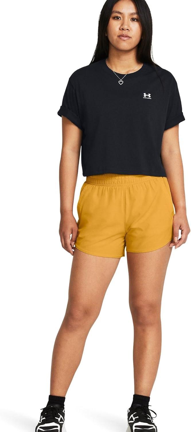 image:imageUnder Armour Womens Flex Woven 3 Inch ShortsGolden YellowGolden Yellow