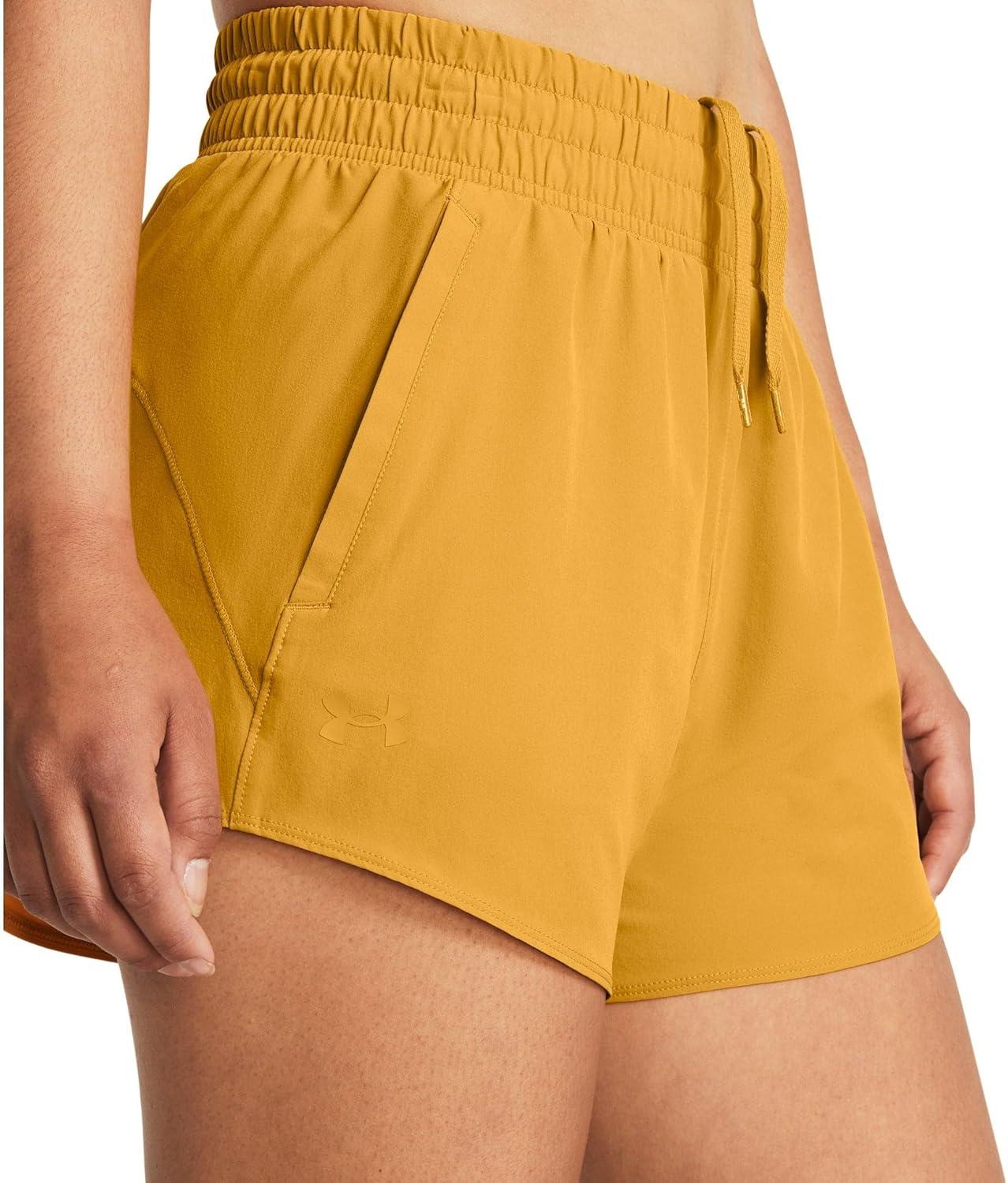 image:imageUnder Armour Womens Flex Woven 3 Inch ShortsGolden YellowGolden Yellow